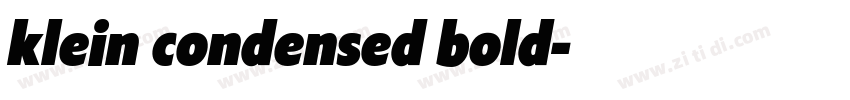 klein condensed bold字体转换